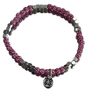 Rustic Cuff Metal Stainless Steel Shambala Beaded Stretch Bracelet Minis